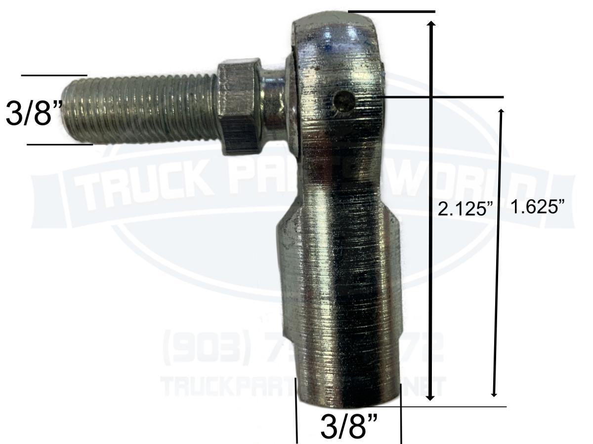 Buyers 3/8" x 3/8" Female Ball End Swivel w/ Stud (2) Tie Rod BRE72S