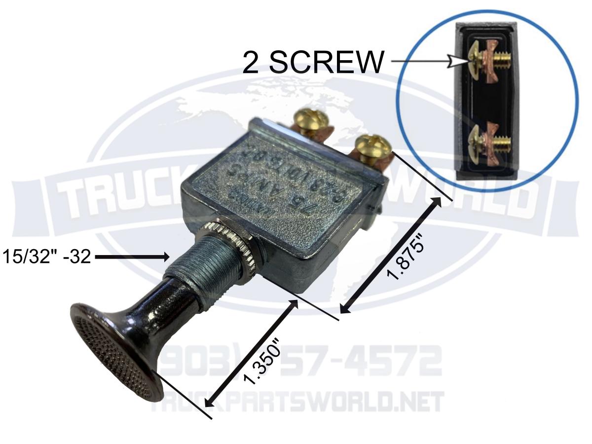 HEAVY DUTY 75 AMP PUSH PULL SWITCH 6-28 VOLT UNIVERSAL TRUCK, FORKLIFT, GOLF CAR