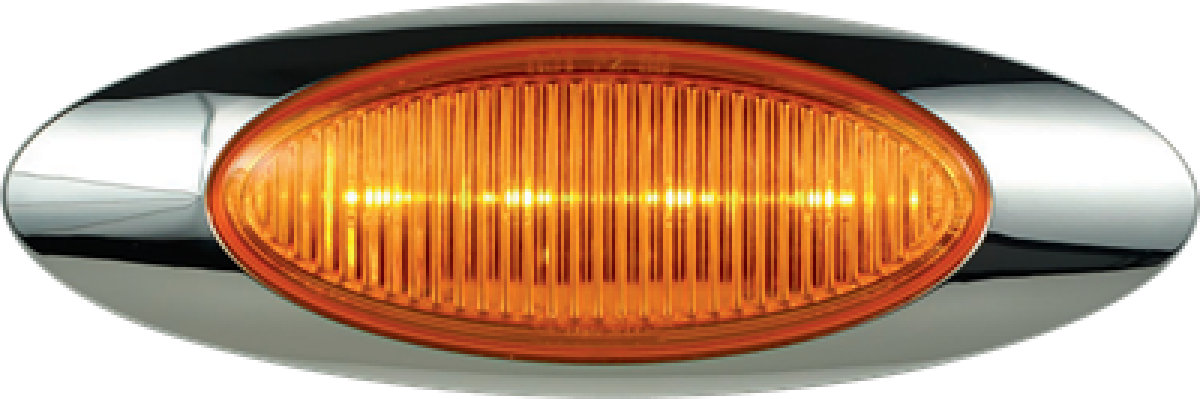 4-LED yellow marker/clearance light with bezel, metripack connector
