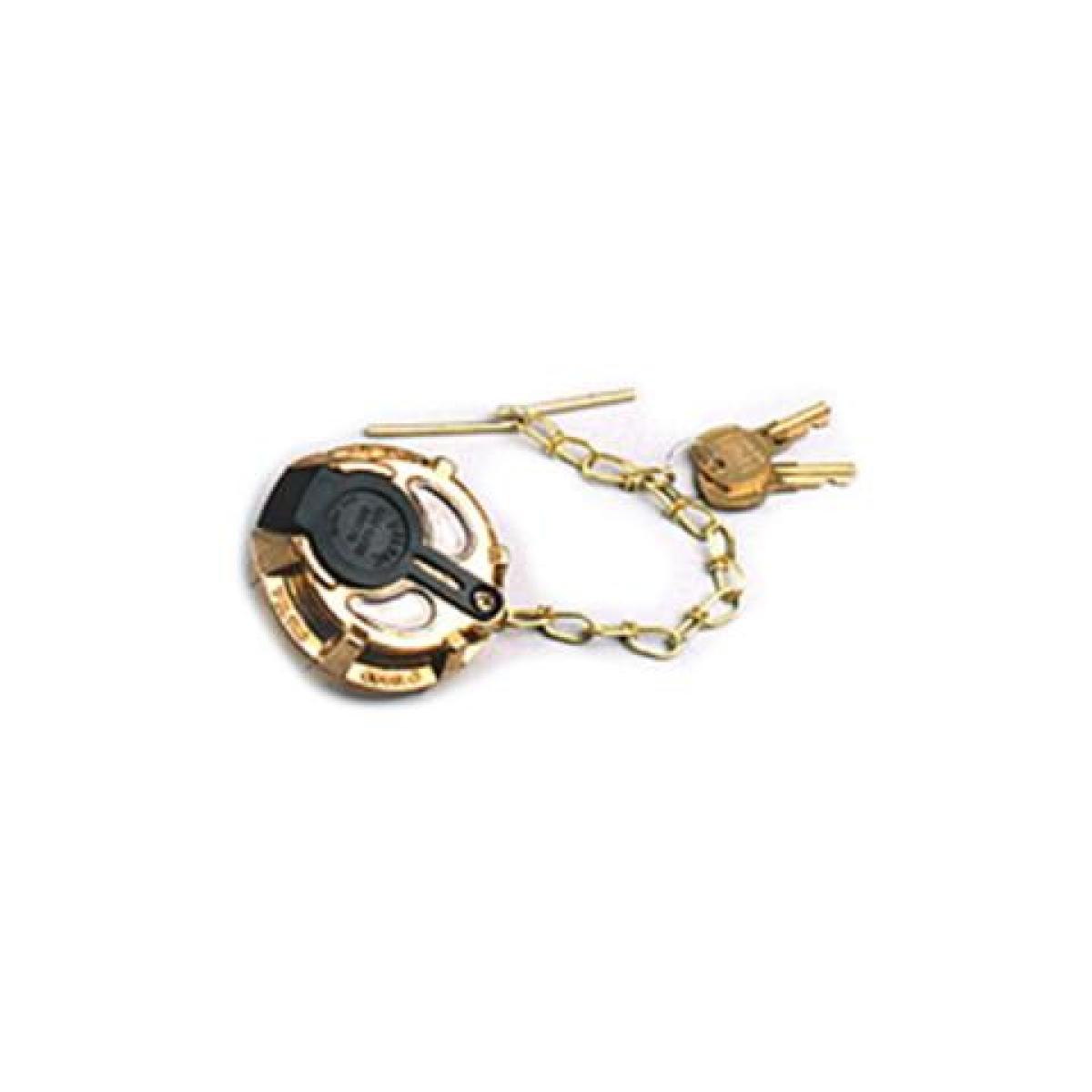 Brass Locking Fuel Cap  2 Nominal Size,