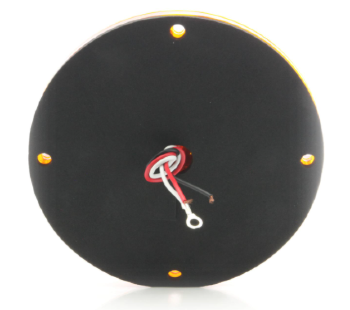 Yellow parking/turn signal, built-in reflex, gasket installed, hard wired, 12V