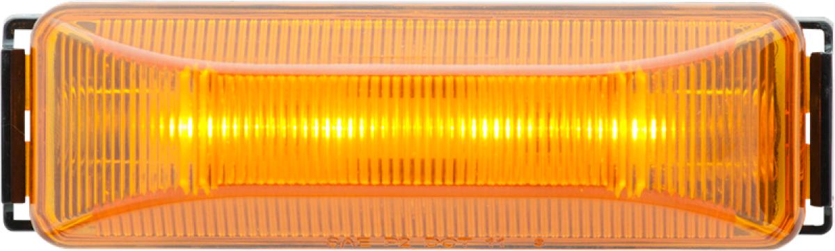Kit: 4-LED yellow marker/clearance light with A65PB bracket and plug, 12V