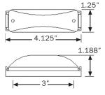THIN LINE 4 LED RED MARKER LIGHT