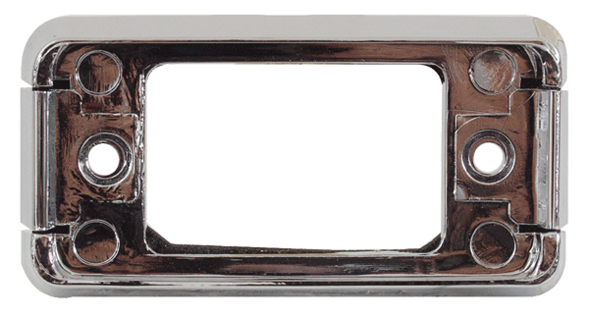 Chrome base for mini sealed lights, open back