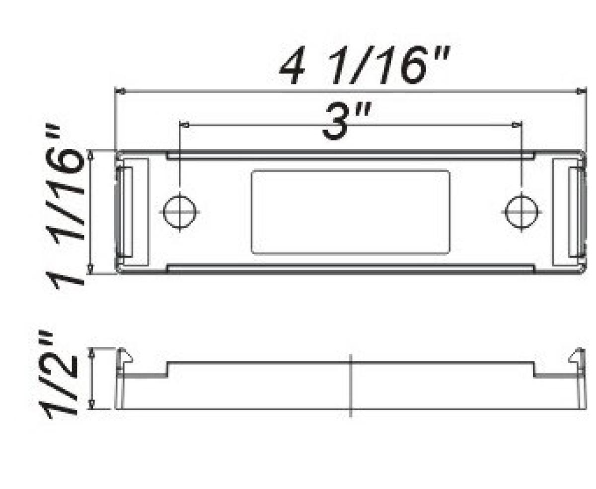 Black surface mount bracket only