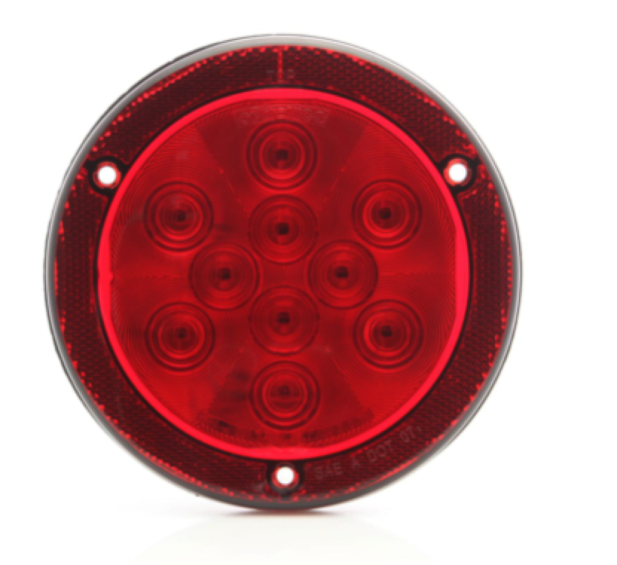 Red stop/turn/tail light with reflex flange, PL-3 connection