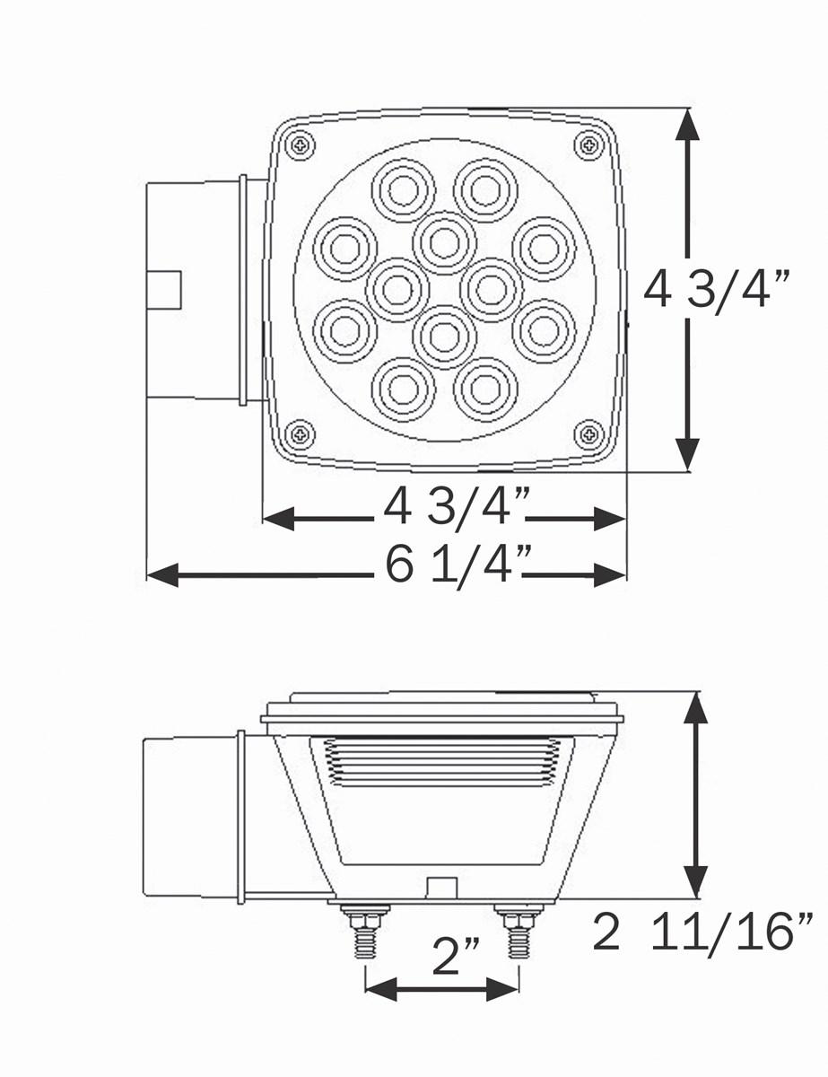 LED over 80 combination tail light, driver side