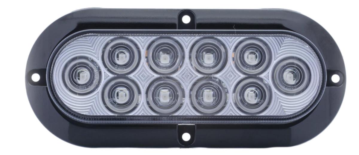 LED TAIL LIGHT OVAL SURFACE FLANGE RED