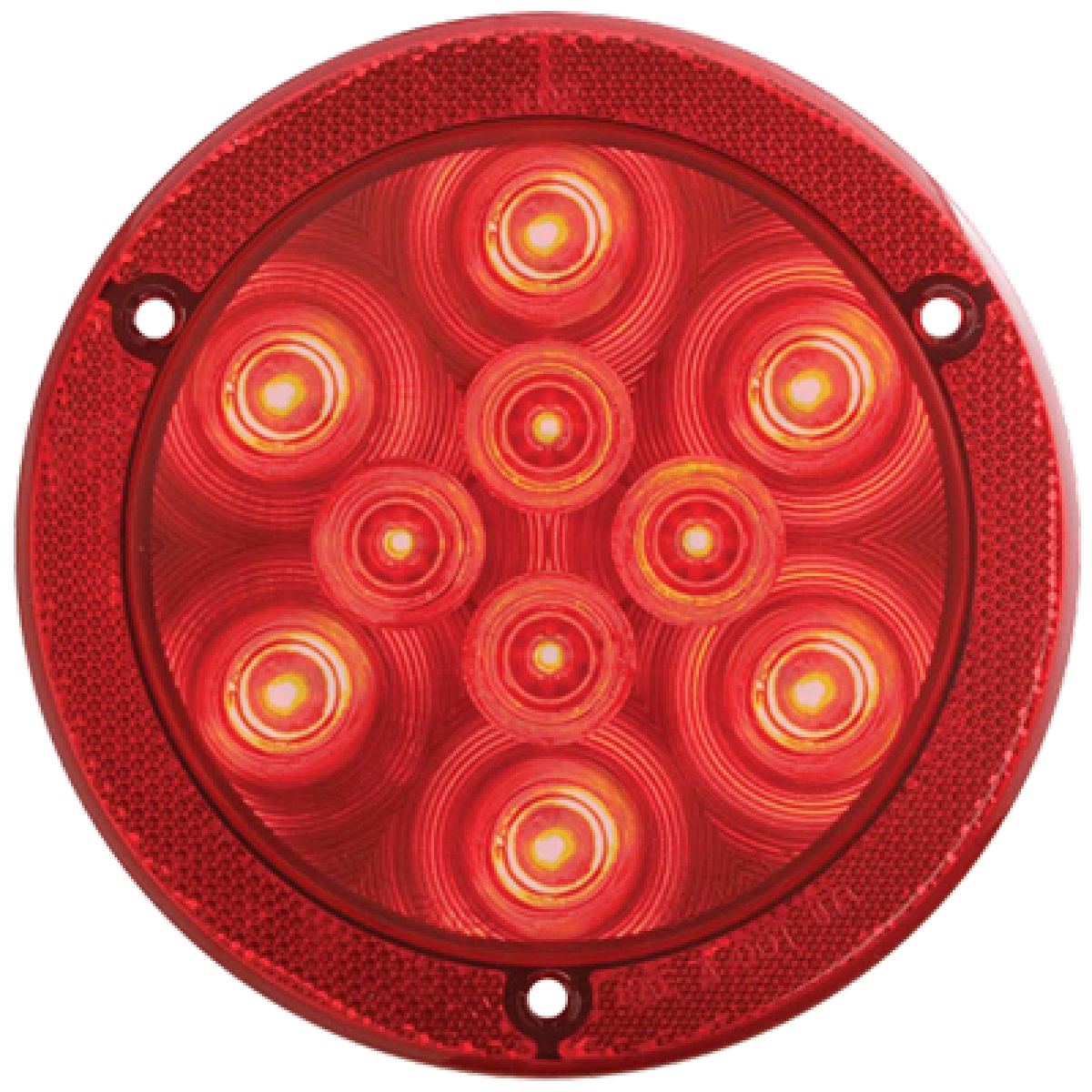 Red stop/turn/tail light with reflex flange, PL-3 connection