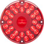Red stop/turn/tail light, built-in reflex, gasket installed, hard wired, 12V