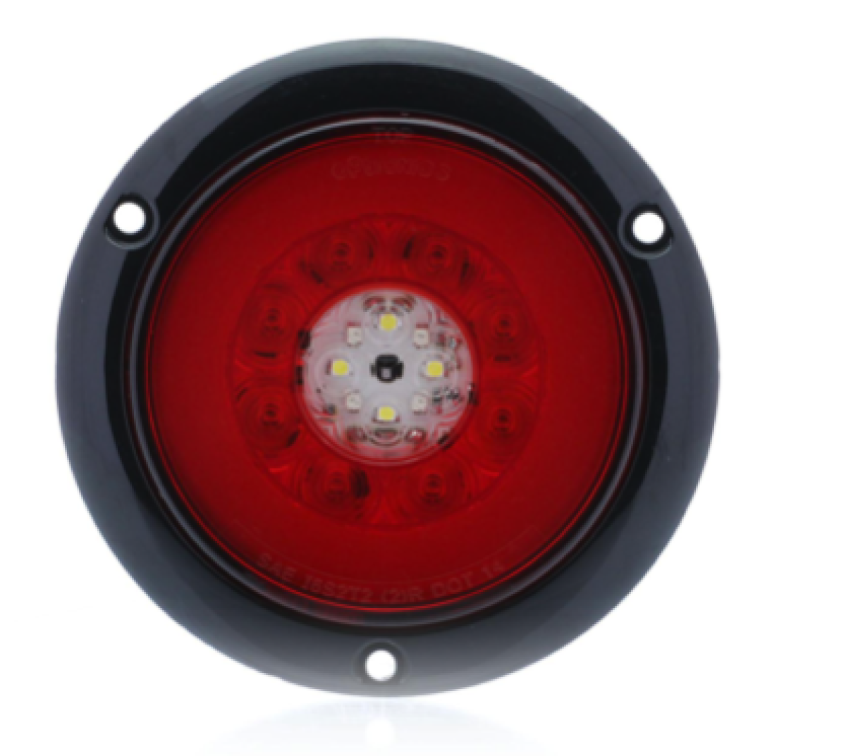 GloLight 24-LED 4-in. combination stop/turn/tail/back-up light, flange mount, weathertight 3-pin/2-pin connections
