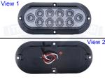 LED TAIL LIGHT OVAL SURFACE FLANGE RED