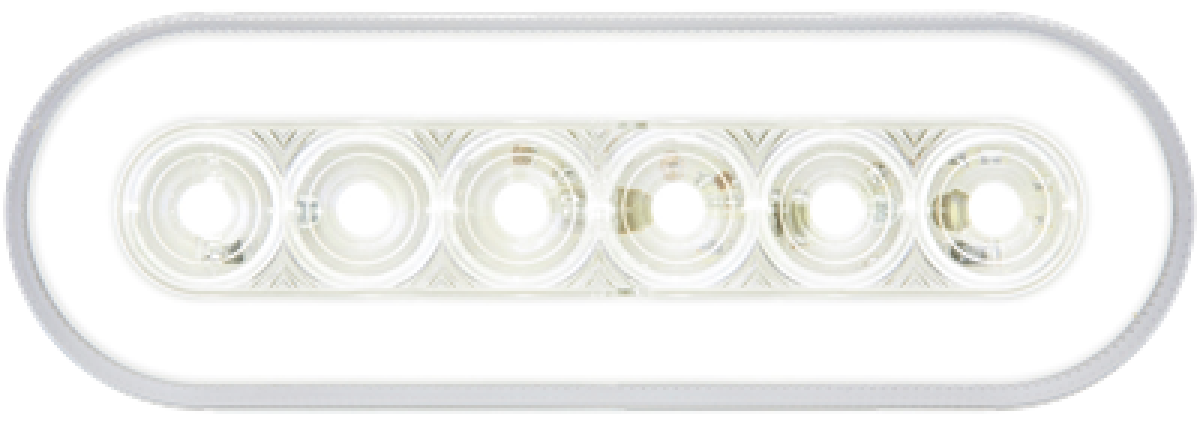 Clear back-up light, recess mount, standard 2-pin connection, 12V