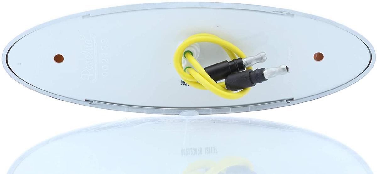 4-LED yellow marker/clearance light with bezel, .180 male bullets