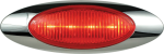 4-LED red marker/clearance light with bezel, .180 male bullets