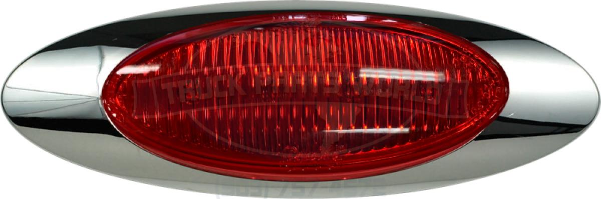 4-LED red marker/clearance light with bezel, metripack connector M1