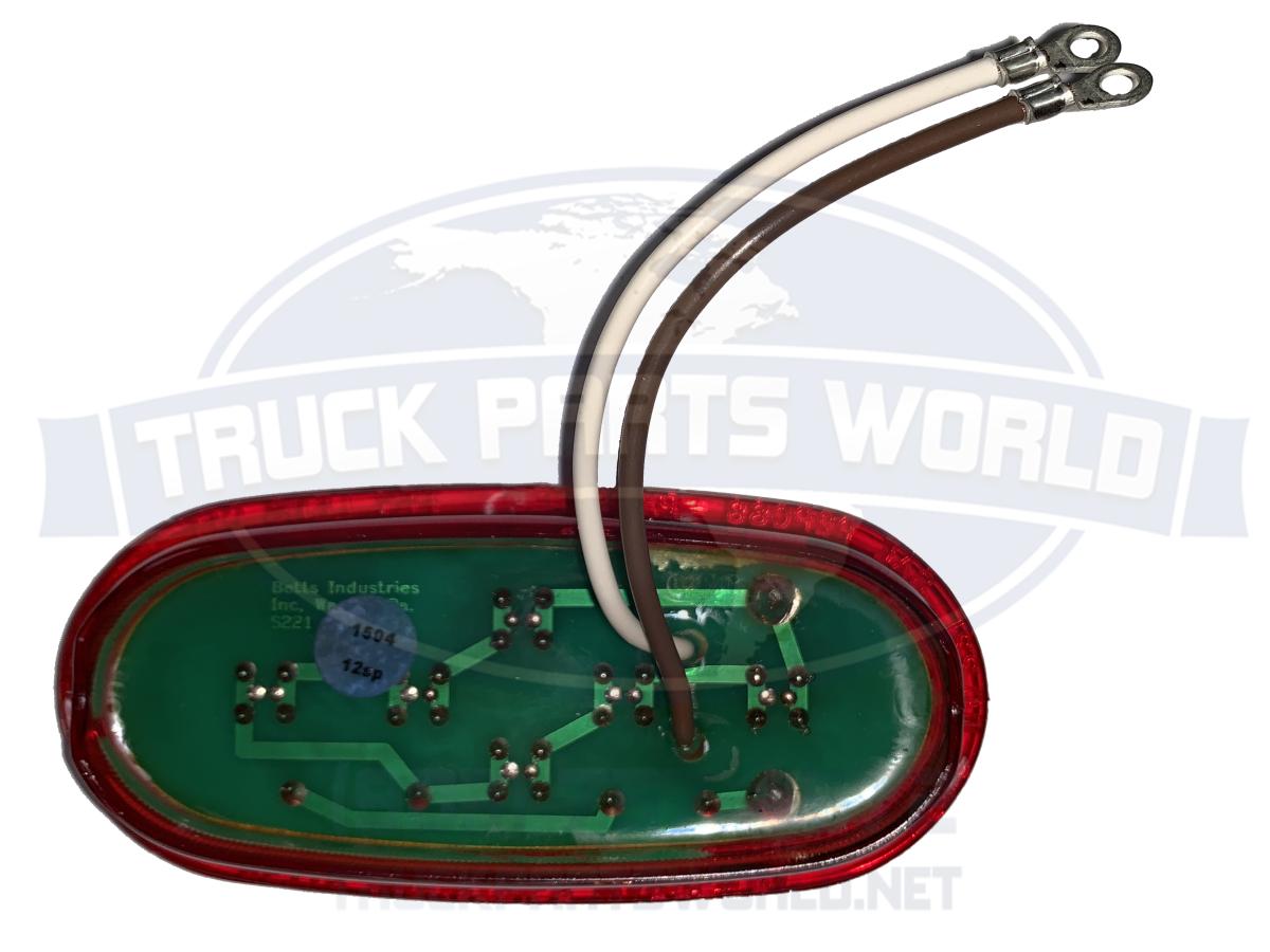 221201, LED Lens Insert - 2 Eyelets, Red Betts 200 Series lamps