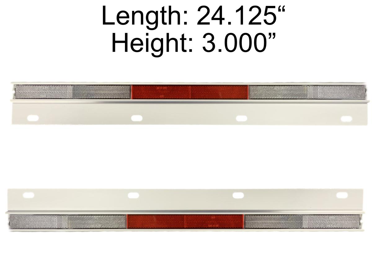 Conspicuity Reflector Plate Set Straight For Mud Flaps 24?