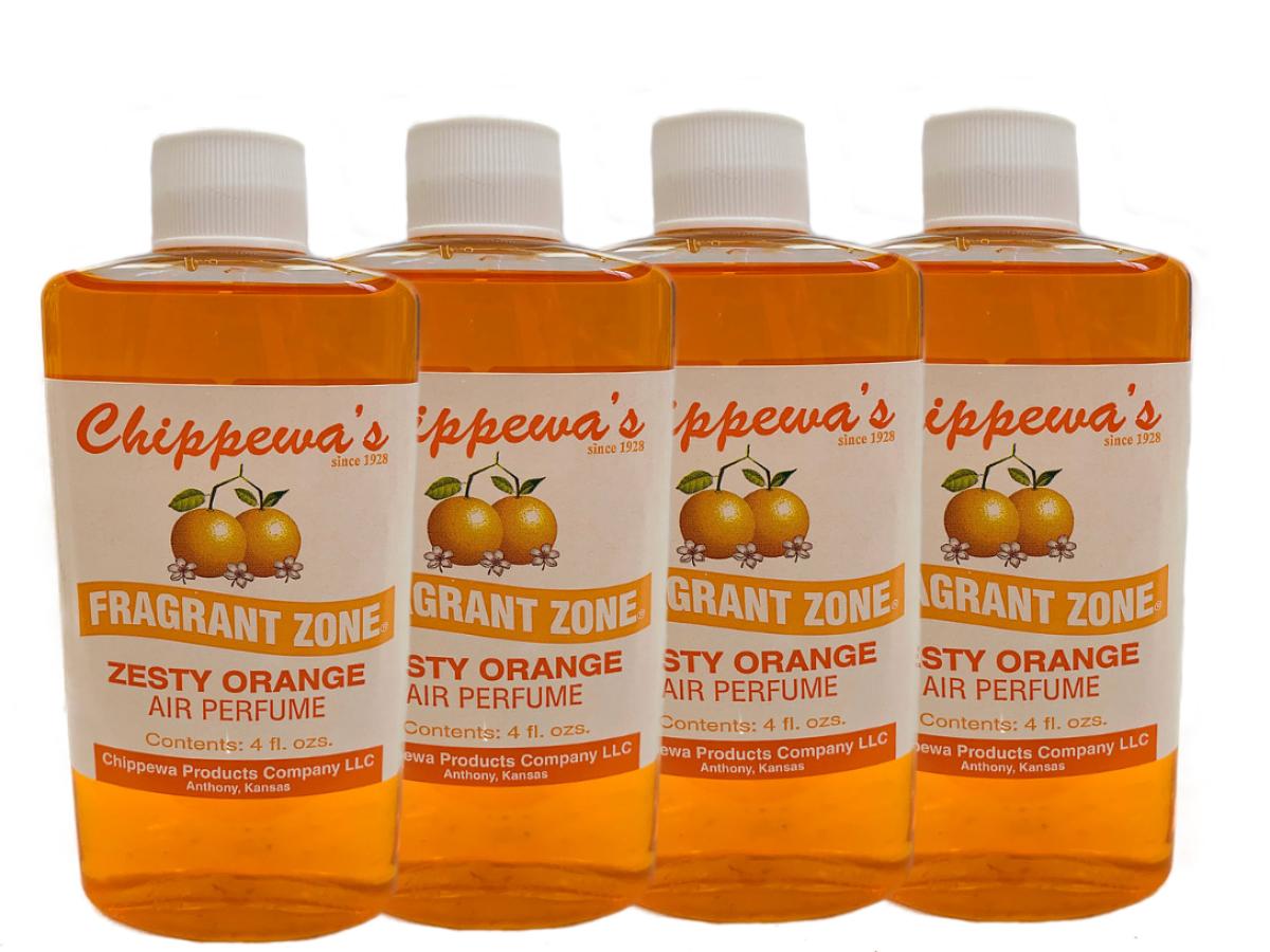 FRAGRANT ZONE ZESTY ORANGE: Zesty orange with a balance of citrus. 4 PACK