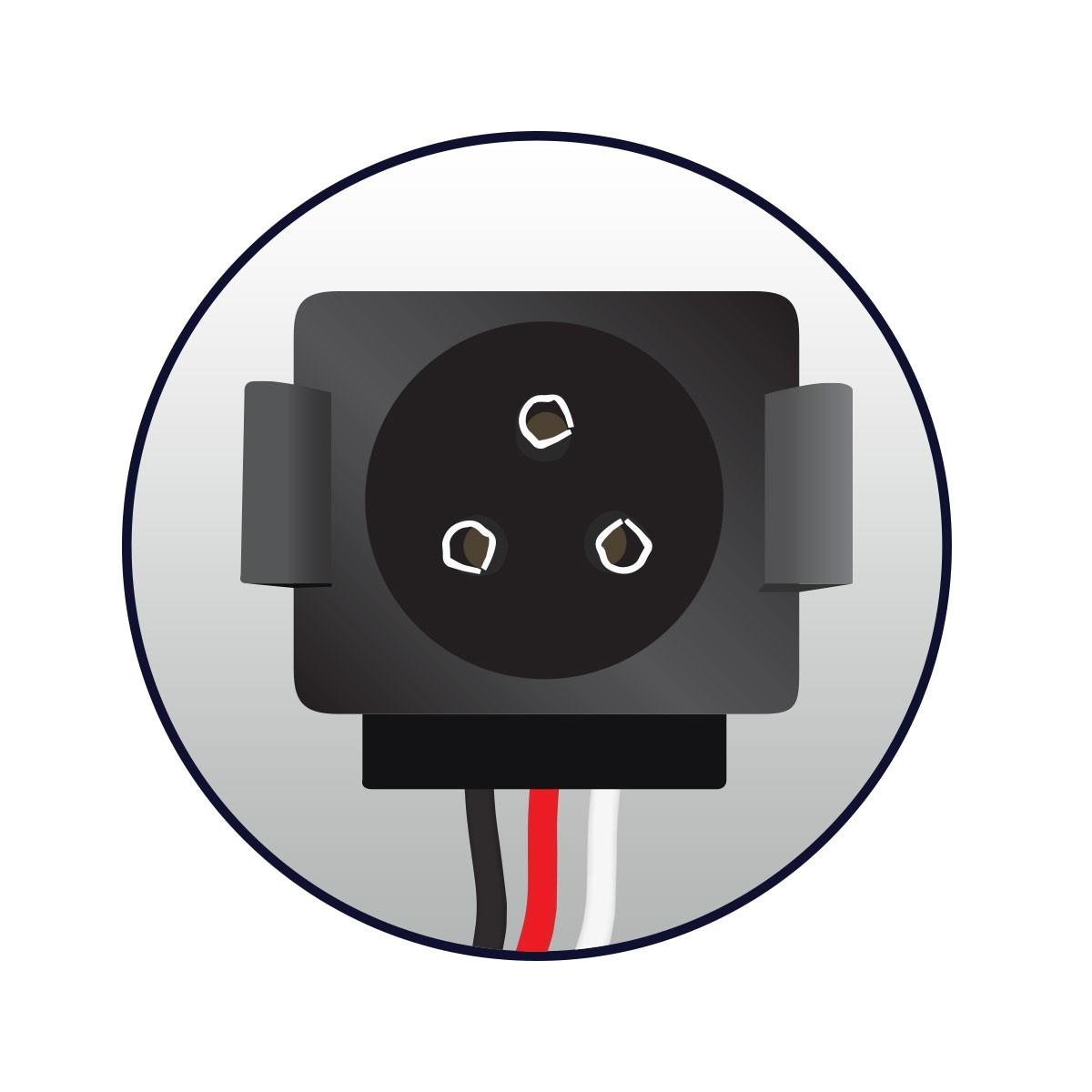 4" DUAL REVOLUTION RED STOP, TURN & TAIL TO WHITE BACK UP LED LIGHT WITH LOCK CONNECTOR