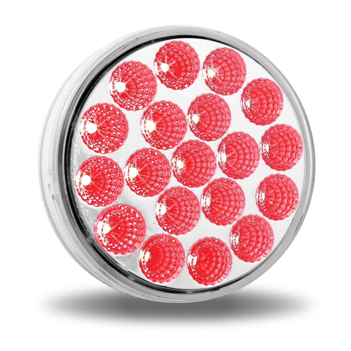 4" DUAL REVOLUTION RED STOP, TURN & TAIL TO WHITE BACK UP LED LIGHT WITH LOCK CONNECTOR