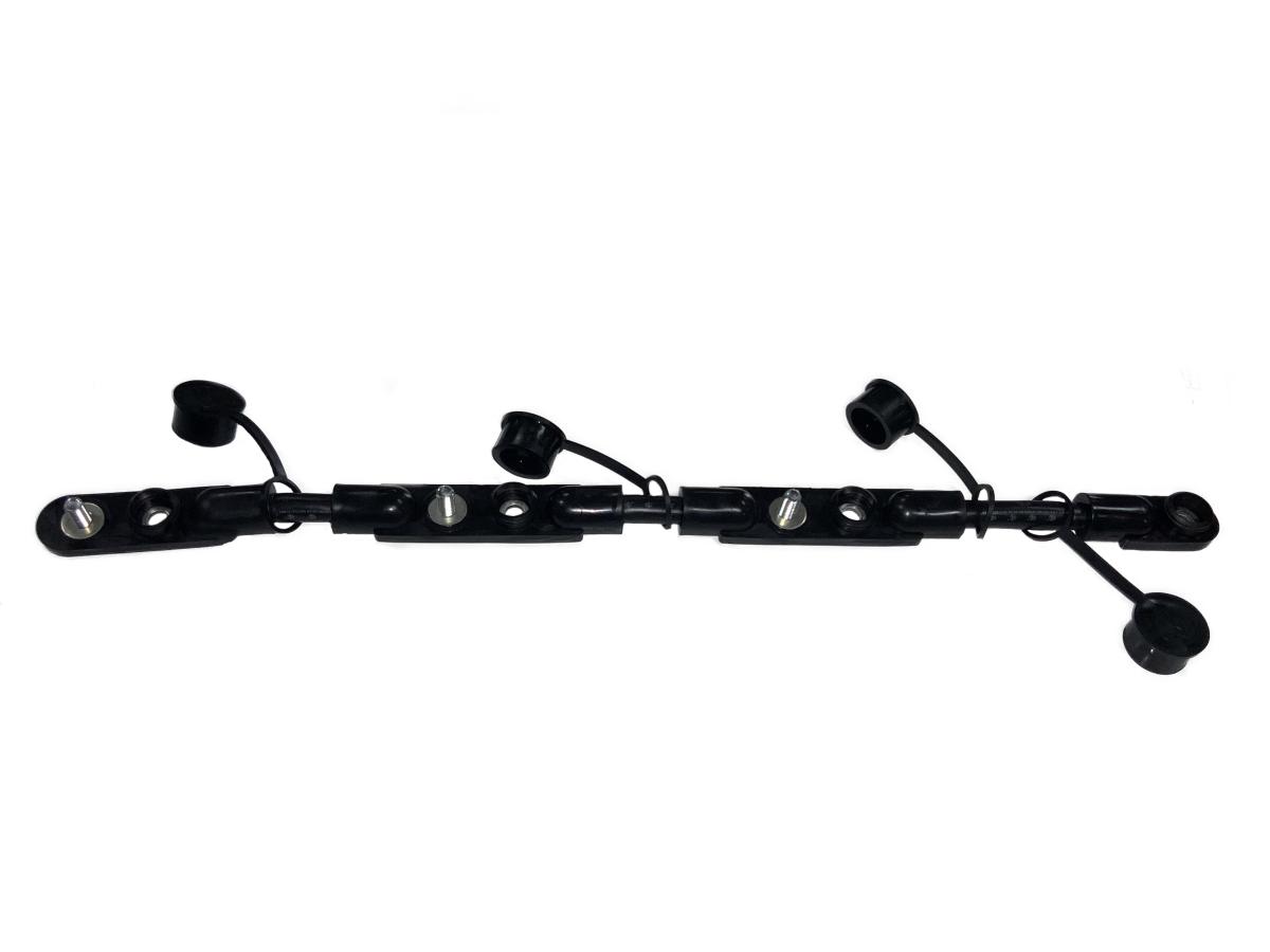 Black Multi-Battery Overmolded Battery Cable Assembly for 4 Battery Setups