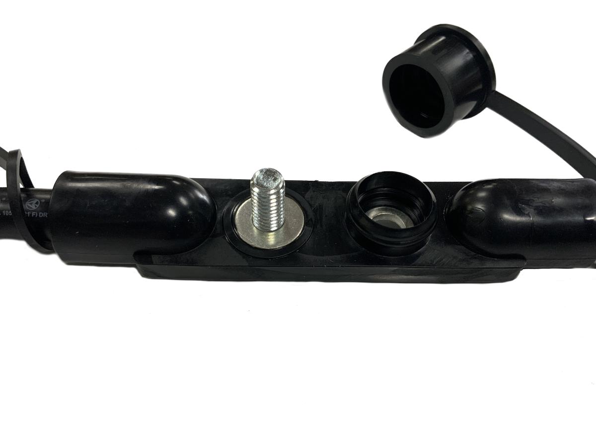 Black Multi-Battery Overmolded Battery Cable Assembly for 4 Battery Setups