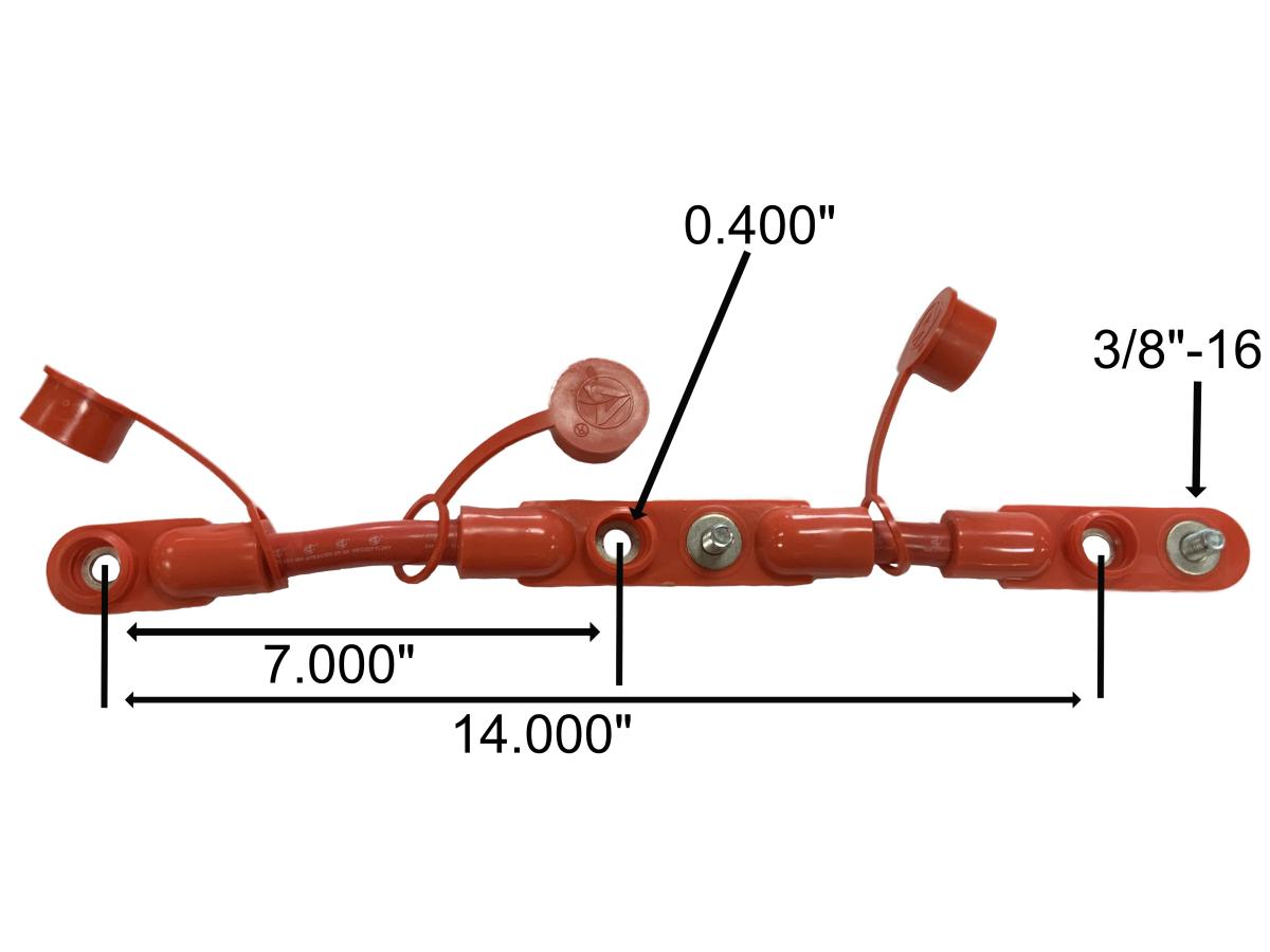 Cable Overmolded Harness 2/0 14in Red