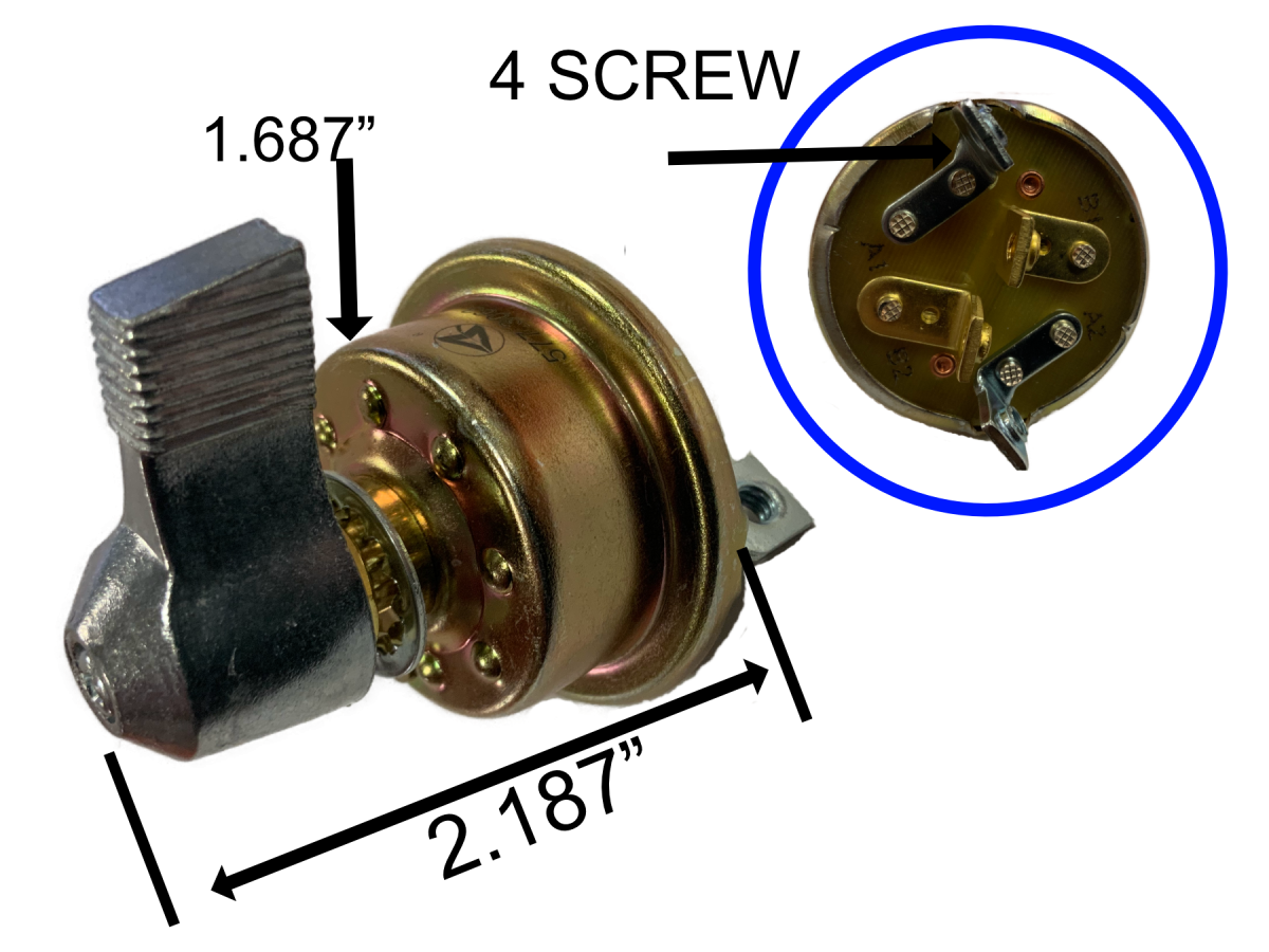 Heavy Duty 50 Amp Rev Rotary Switch - Tarp & Winch Motors 12 volt DC Dump Truck