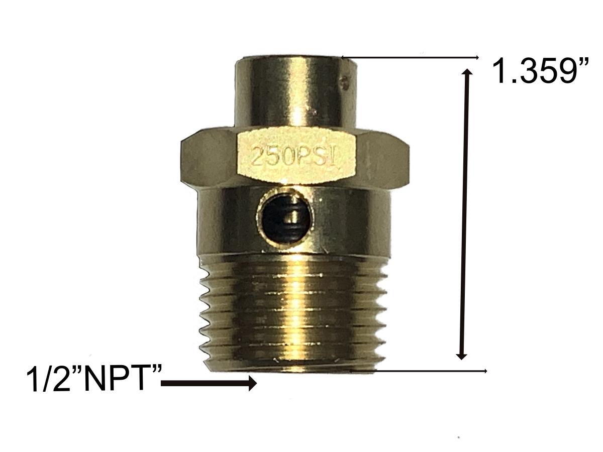 170.131081, ST4 Safety Valve - 250 PSI, Low Profile, 1/2"