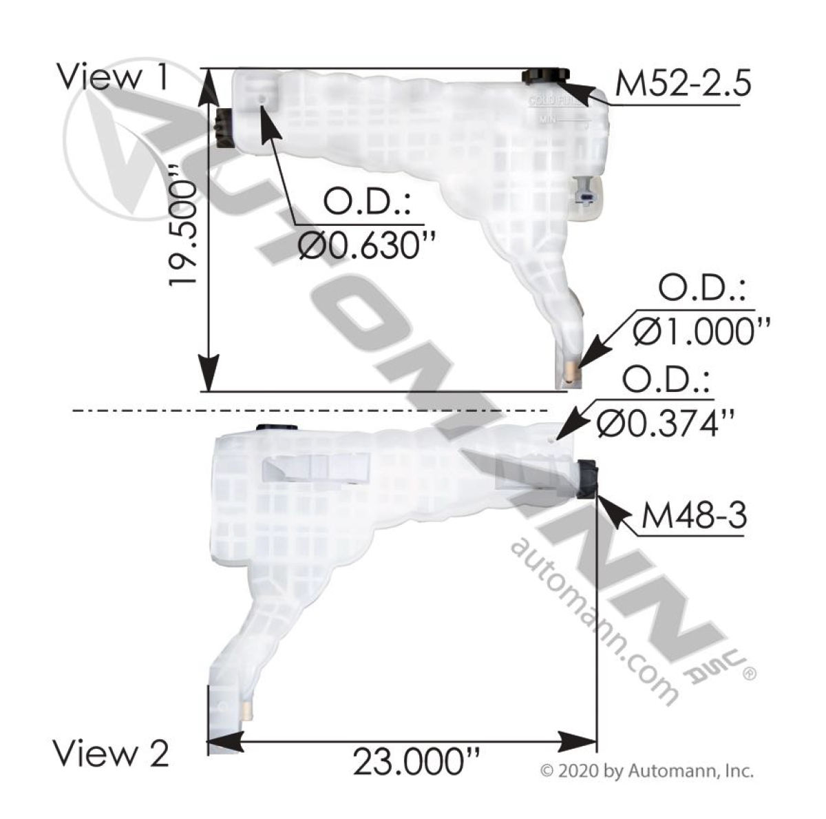 Coolant Reservoir Kenworth