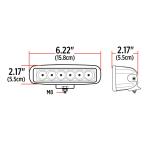 6" RECTANGLE 'STELLAR SERIES' FLOOD LED WORK LAMP