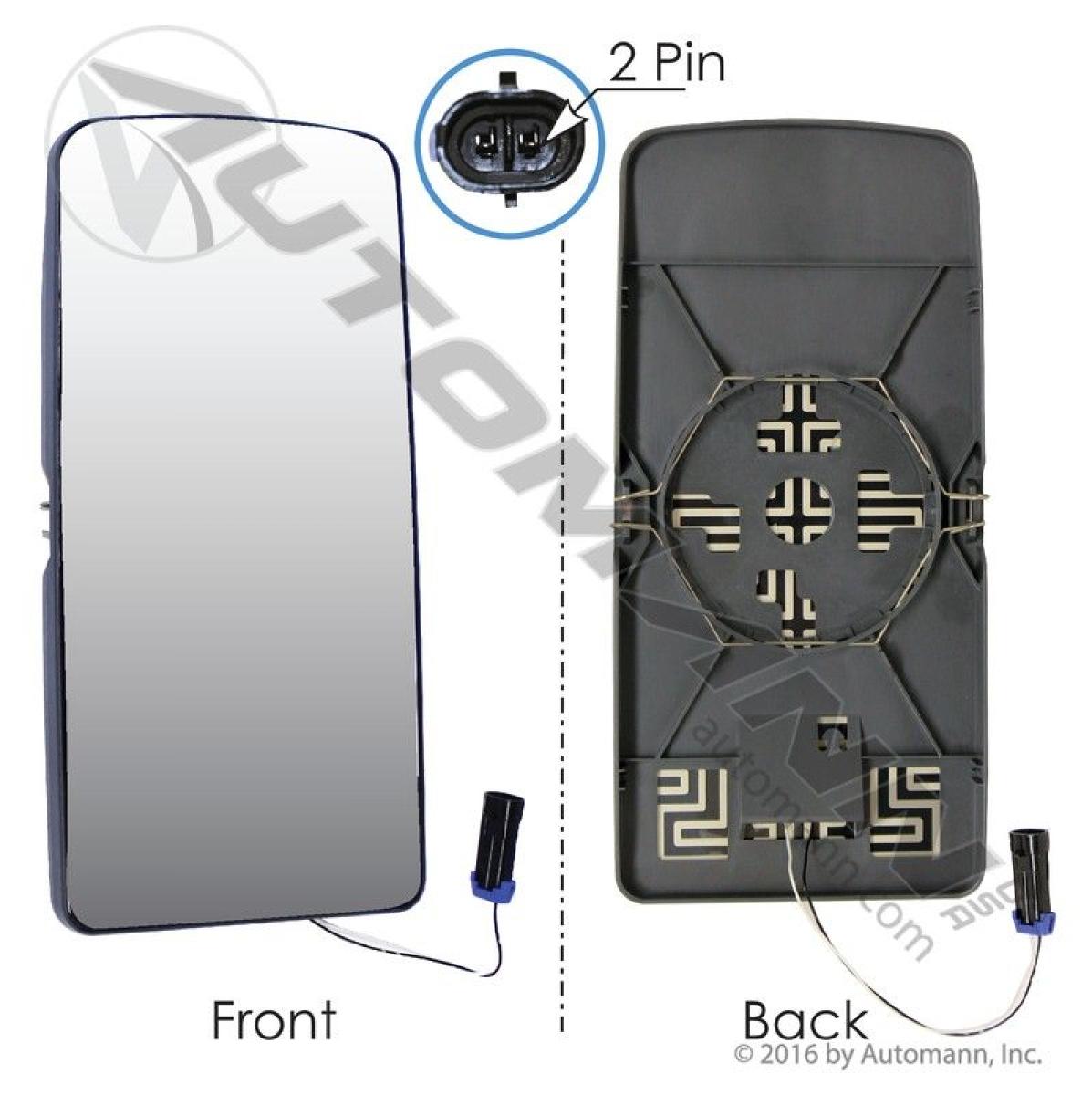 Mirror Glass Flat Heated Freightliner