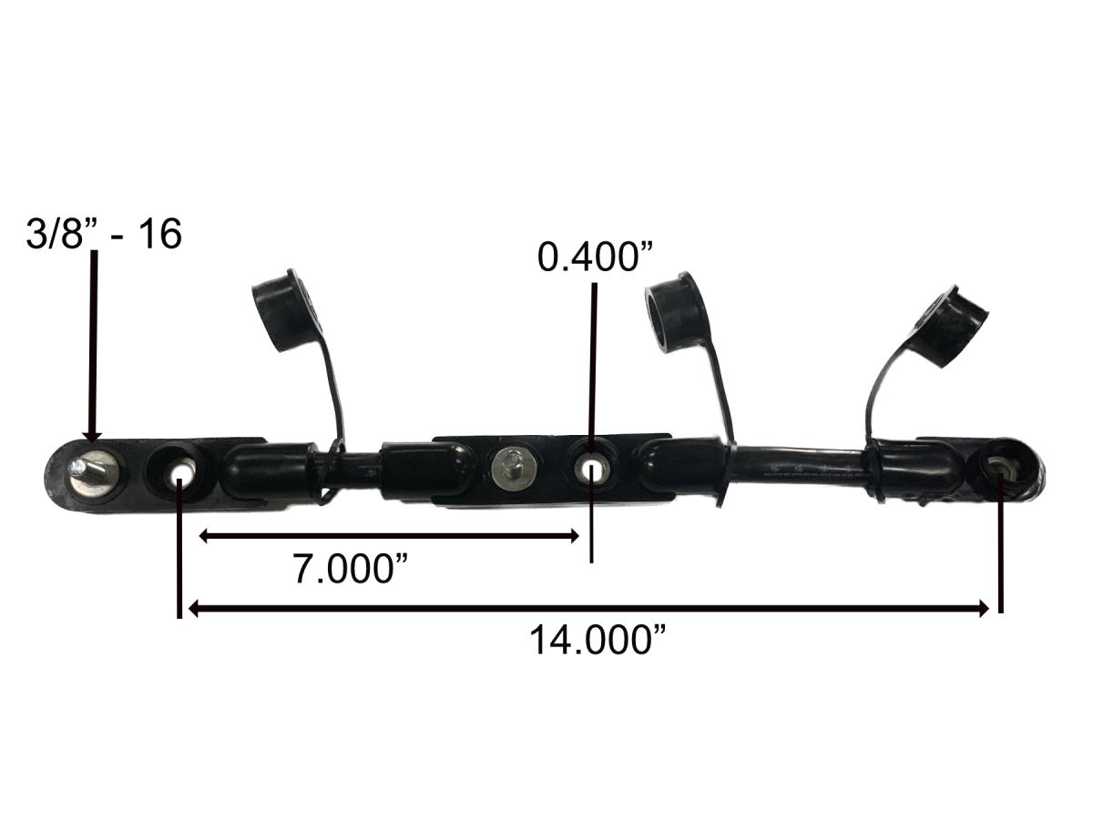 178.2021BK - Cable Overmolded Harness 2/0 14in Black