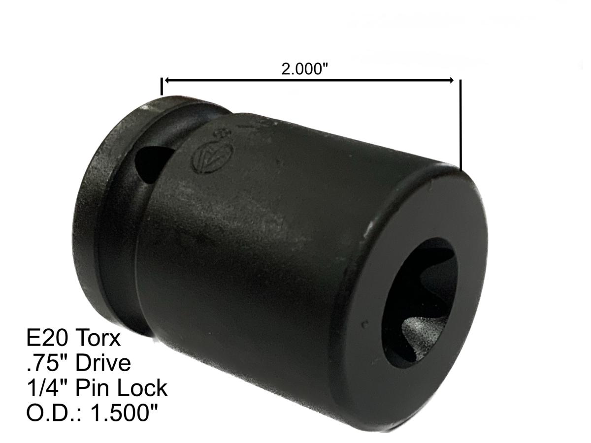 Socket 3/4in E20 Hendrickson