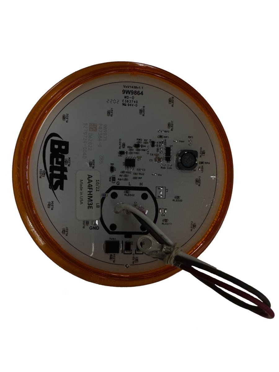 Betts Amber Rear Turn Signal LED Lights - 3 Eyelet Connectors