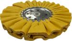 8" Yellow Mill Treated Airway Buffing Wheel 3" Center Plate x 5/8" Arbor Hole