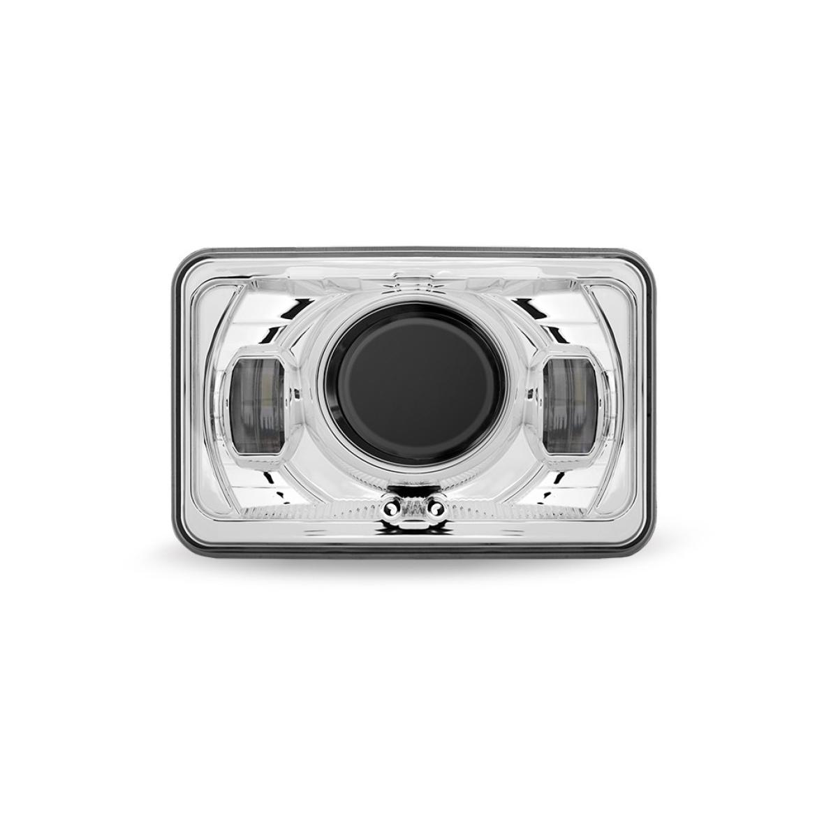 TLED-H91  4" X 6" LED PROJECTOR HEADLIGHT WITH OPTIONAL BACKLIT AUXILIARY - HIGH BEAM