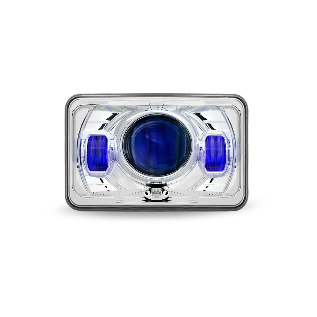 TLED-H91  4" X 6" LED PROJECTOR HEADLIGHT WITH OPTIONAL BACKLIT AUXILIARY - HIGH BEAM