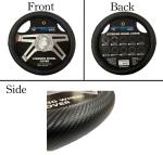 Semi Truck Steering Wheel Cover Large Size 18 Inch Big Rig Trucks Blue/Carbon