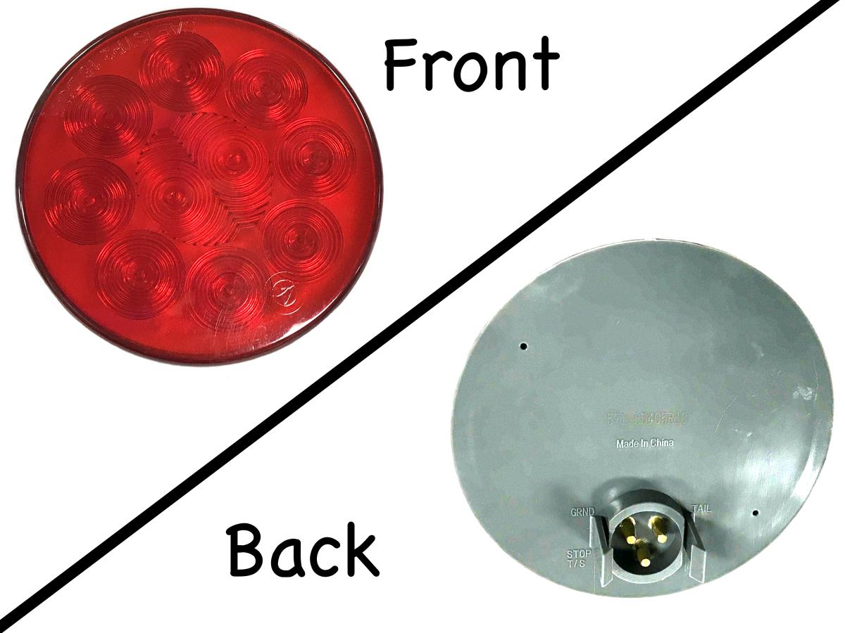 S/T/T Light LED 4in Red Male 3 Pin