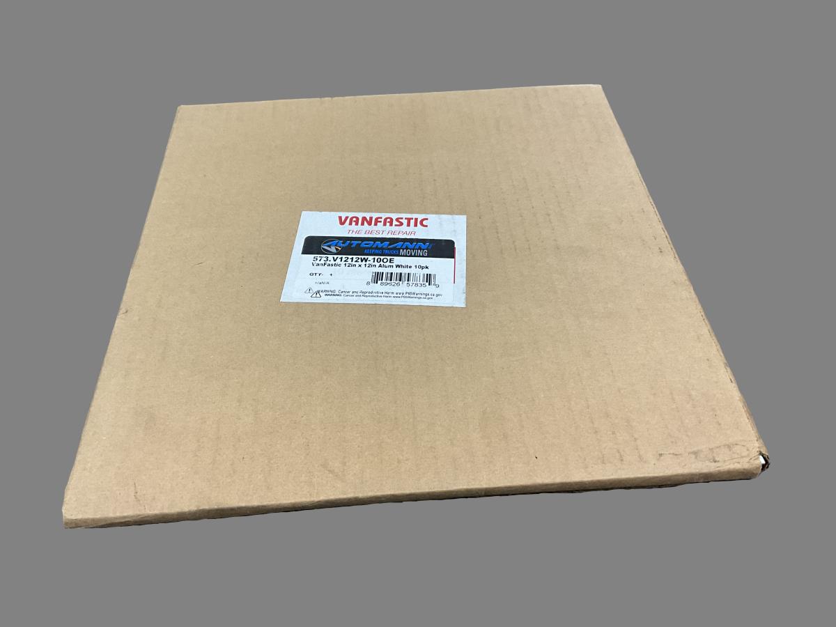 10 Vanfastic White Aluminum Sheets 12" X 12" Made in USA Stick On Patches V-1212W