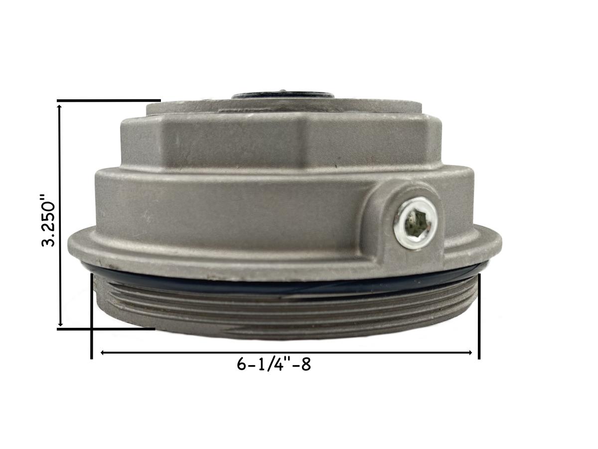 Set of 4 Aluminum Screw-on Hub Cap (Replaces Stemco 343-4075 Meritor A3262Q407)