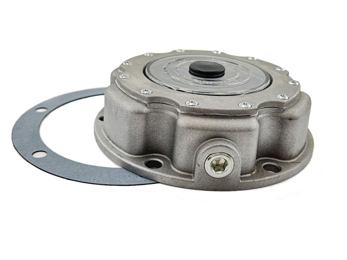 Aluminum Steer Hub Cap for Trailer Axle w/ Oil Port Replaces Stemco 343-4249