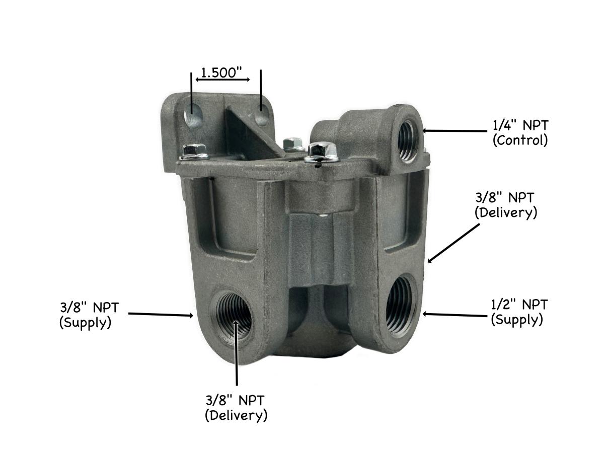 RG-2 Relay Valve Trailer (Replaces Haldex Midland KN28510 Velvac 34057)