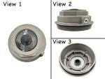 Set of 4 Aluminum Screw-on Hub Cap (Replaces Stemco 343-4075 Meritor A3262Q407)