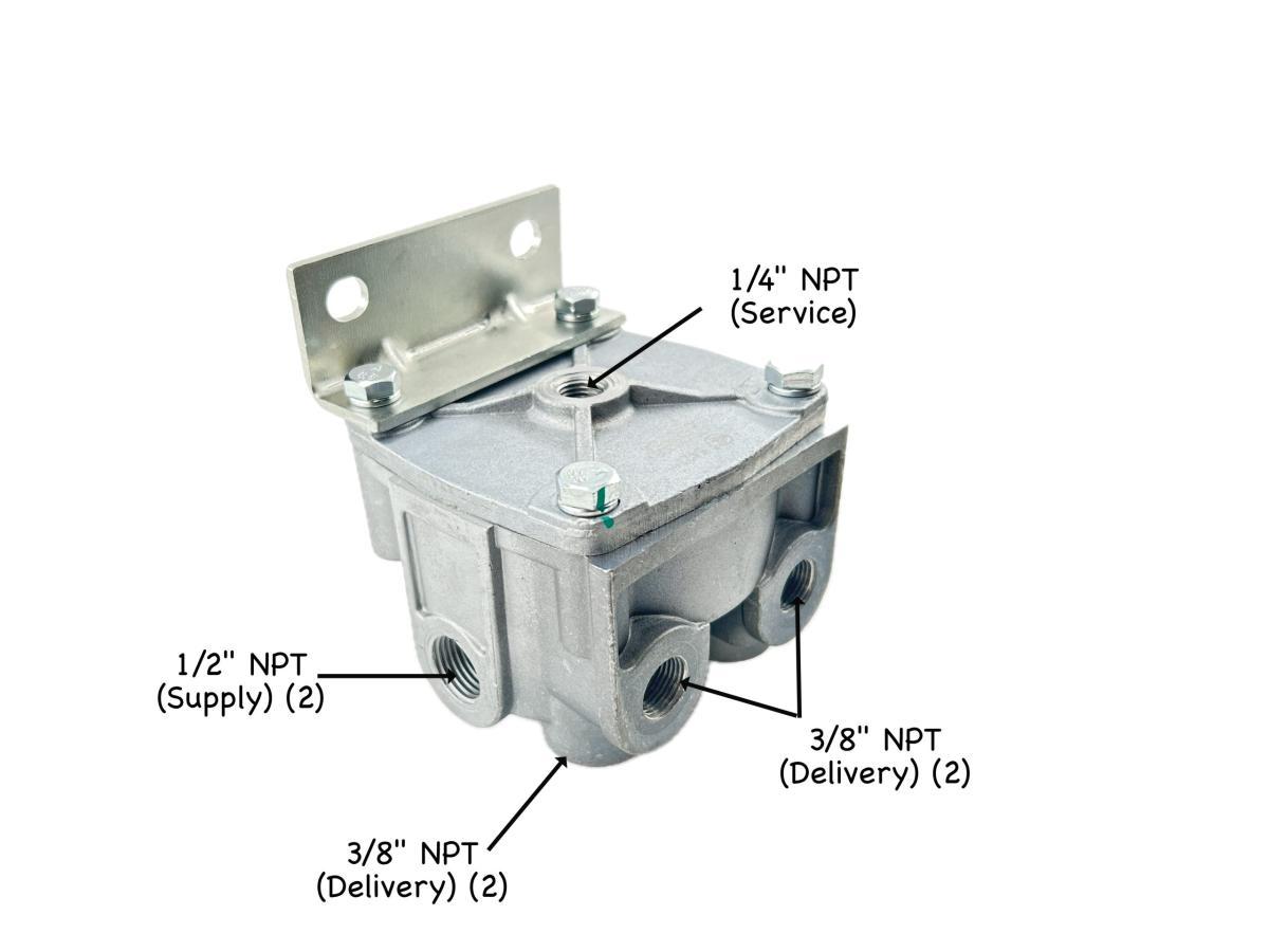 R12 Relay Valve Vertical & Horizontal Delivery Ports Ref 065303, 170.065303