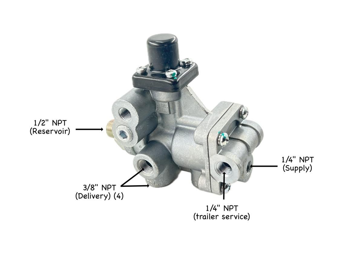 SR2 TYPE SPRING BRAKE VALVE H-30180 Replaces 103061 K033050, K033217