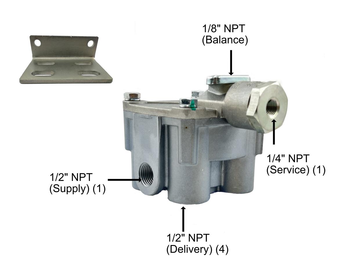 R-14 Brake Relay Valve (Replaces Bendix 103028 Volvo 34028 Dayton AV103028)