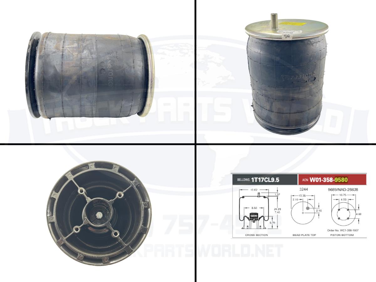 Firestone 9580 - Air Spring Rolling Lobe 1T17CL9.5 CB3/4CF PBW